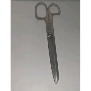 Vintage Eversharp Forged Steel USA Sewing Dressmaker Scissors Ornate Handles 8"